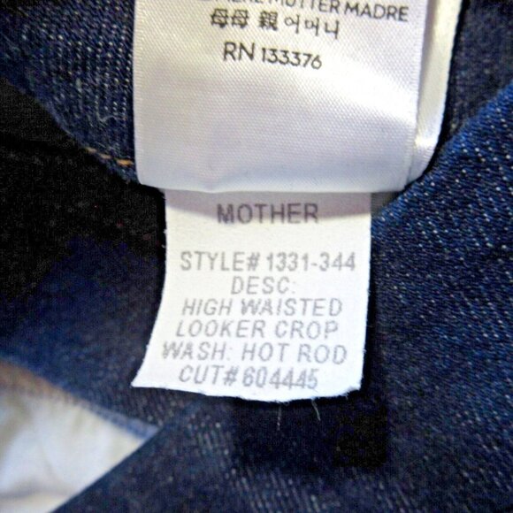 NWT Mother High Waisted Looker Crop in Hot Rod Stretch Skinny Jeans 26 - Picture 6 of 8